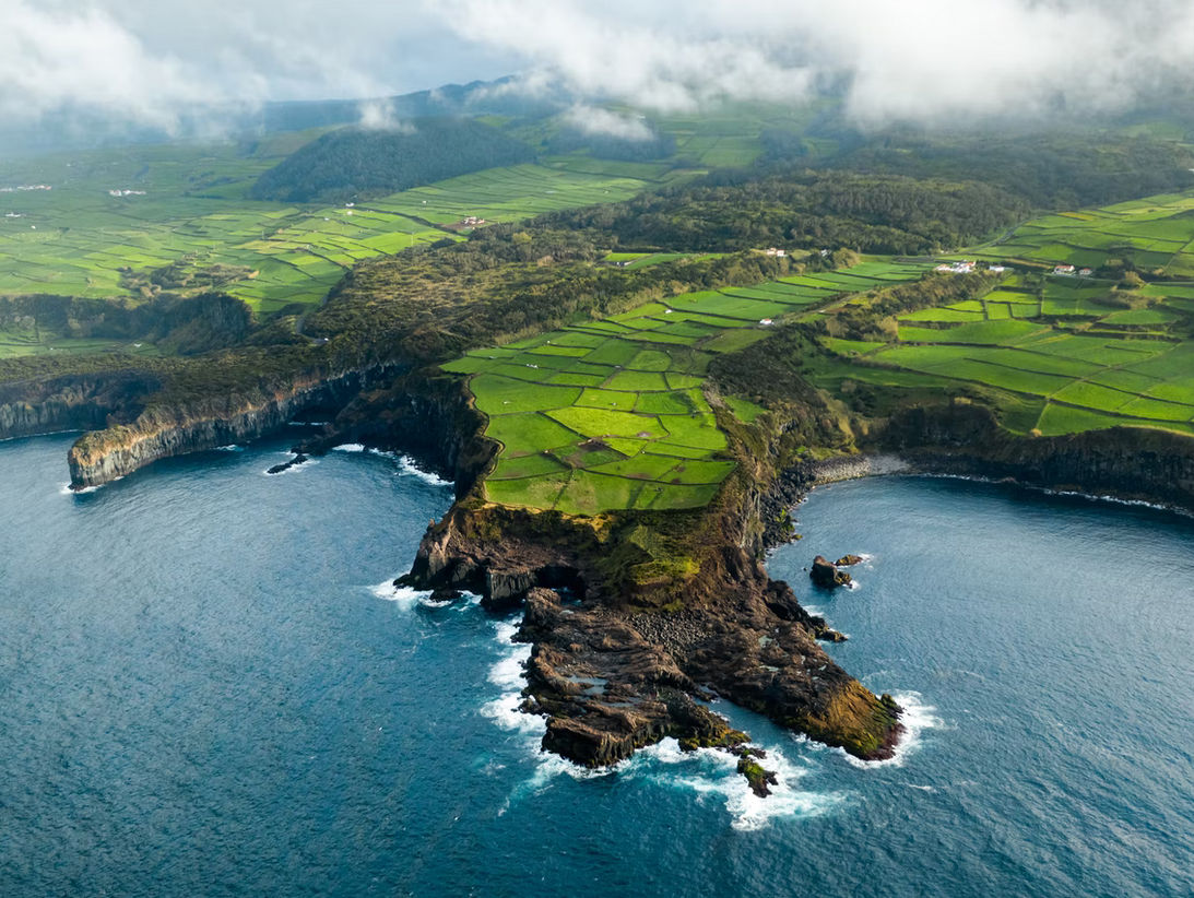 Overgrown stone docks in Calhau, Pico Island